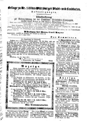 Würzburger Stadt- und Landbote Dienstag 23. Juni 1857