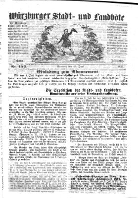 Würzburger Stadt- und Landbote Samstag 27. Juni 1857