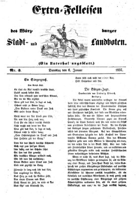 Würzburger Stadt- und Landbote Dienstag 6. Januar 1857