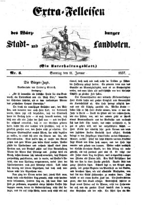 Würzburger Stadt- und Landbote Sonntag 11. Januar 1857