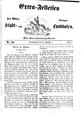 Würzburger Stadt- und Landbote Donnerstag 12. Februar 1857