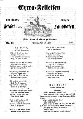 Würzburger Stadt- und Landbote Sonntag 21. Juni 1857