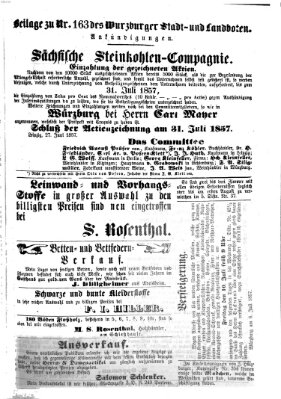 Würzburger Stadt- und Landbote Donnerstag 9. Juli 1857