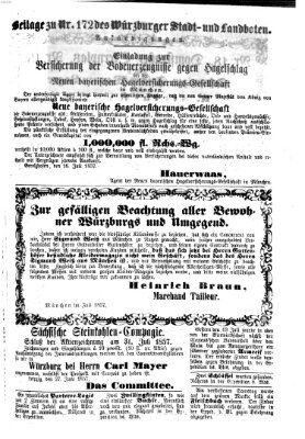 Würzburger Stadt- und Landbote Montag 20. Juli 1857