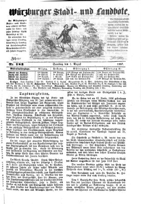 Würzburger Stadt- und Landbote Samstag 1. August 1857