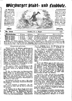 Würzburger Stadt- und Landbote Dienstag 4. August 1857