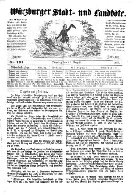 Würzburger Stadt- und Landbote Dienstag 11. August 1857