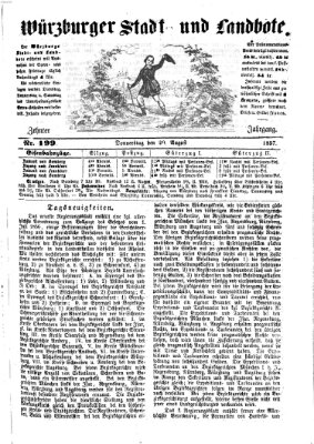 Würzburger Stadt- und Landbote Donnerstag 20. August 1857