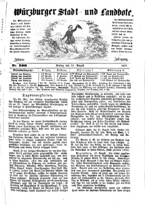 Würzburger Stadt- und Landbote Freitag 21. August 1857