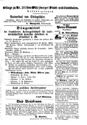 Würzburger Stadt- und Landbote Dienstag 25. August 1857