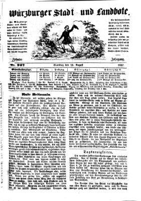 Würzburger Stadt- und Landbote Samstag 29. August 1857