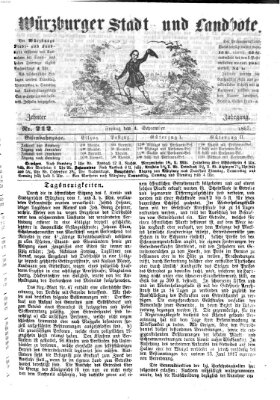 Würzburger Stadt- und Landbote Freitag 4. September 1857