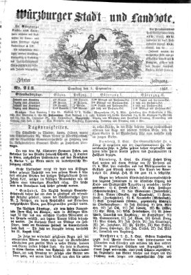 Würzburger Stadt- und Landbote Samstag 5. September 1857