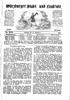 Würzburger Stadt- und Landbote Samstag 12. September 1857