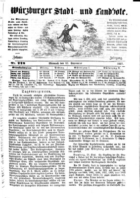 Würzburger Stadt- und Landbote Mittwoch 23. September 1857