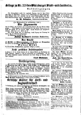 Würzburger Stadt- und Landbote Donnerstag 24. September 1857