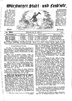 Würzburger Stadt- und Landbote Mittwoch 28. Oktober 1857