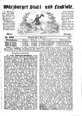 Würzburger Stadt- und Landbote Dienstag 3. November 1857