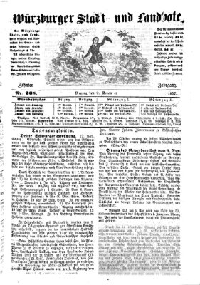 Würzburger Stadt- und Landbote Montag 9. November 1857