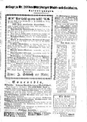 Würzburger Stadt- und Landbote Montag 9. November 1857