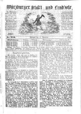 Würzburger Stadt- und Landbote Mittwoch 11. November 1857