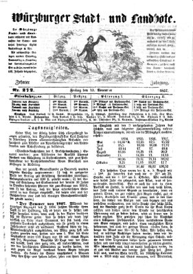 Würzburger Stadt- und Landbote Freitag 13. November 1857