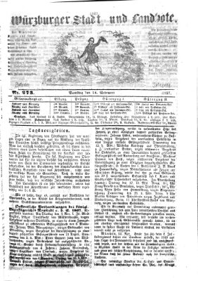 Würzburger Stadt- und Landbote Samstag 14. November 1857