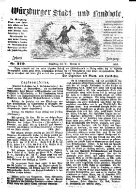 Würzburger Stadt- und Landbote Samstag 21. November 1857