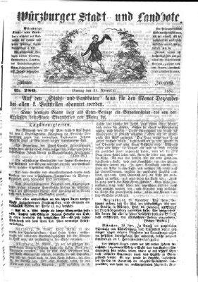 Würzburger Stadt- und Landbote Montag 23. November 1857