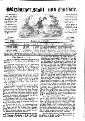 Würzburger Stadt- und Landbote Samstag 5. Dezember 1857