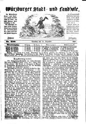 Würzburger Stadt- und Landbote Dienstag 15. Dezember 1857