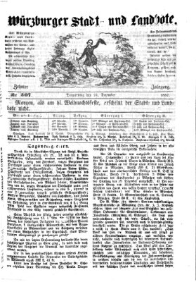 Würzburger Stadt- und Landbote Donnerstag 24. Dezember 1857