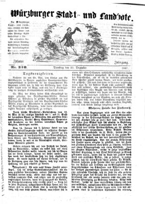 Würzburger Stadt- und Landbote Dienstag 29. Dezember 1857