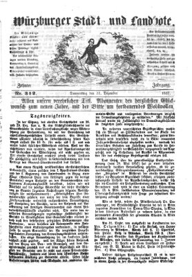 Würzburger Stadt- und Landbote Donnerstag 31. Dezember 1857