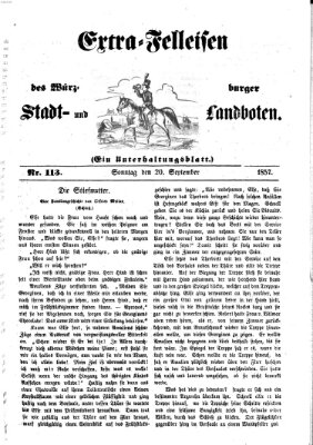 Würzburger Stadt- und Landbote Sonntag 20. September 1857