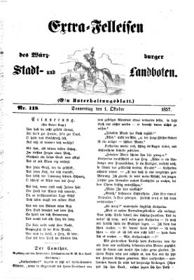 Würzburger Stadt- und Landbote Donnerstag 1. Oktober 1857