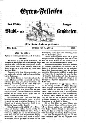 Würzburger Stadt- und Landbote Sonntag 4. Oktober 1857