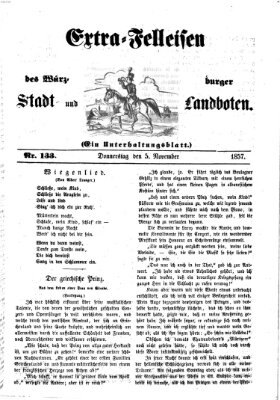 Würzburger Stadt- und Landbote Donnerstag 5. November 1857