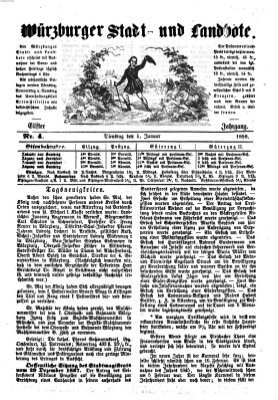 Würzburger Stadt- und Landbote Dienstag 5. Januar 1858