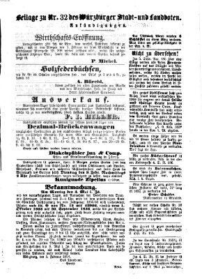 Würzburger Stadt- und Landbote Samstag 6. Februar 1858