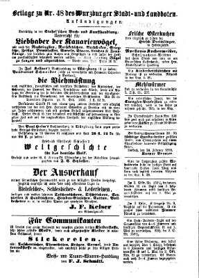 Würzburger Stadt- und Landbote Donnerstag 25. Februar 1858