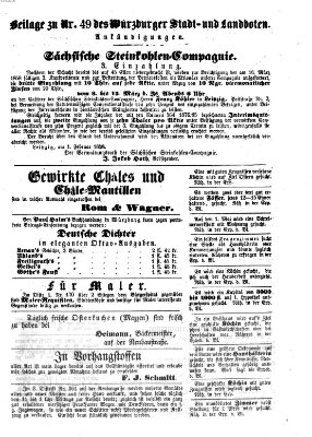 Würzburger Stadt- und Landbote Freitag 26. Februar 1858