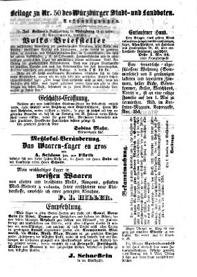 Würzburger Stadt- und Landbote Samstag 27. Februar 1858