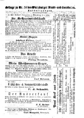 Würzburger Stadt- und Landbote Mittwoch 10. März 1858