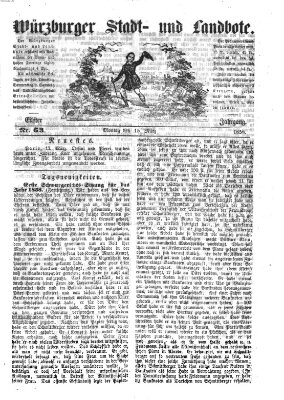 Würzburger Stadt- und Landbote Montag 15. März 1858