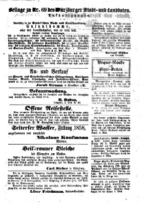 Würzburger Stadt- und Landbote Montag 22. März 1858