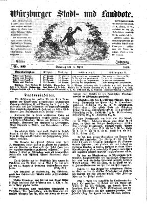 Würzburger Stadt- und Landbote Samstag 3. April 1858