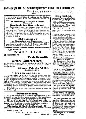 Würzburger Stadt- und Landbote Mittwoch 7. April 1858