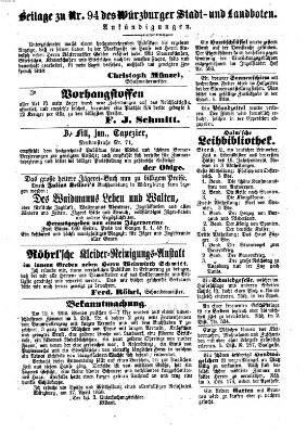 Würzburger Stadt- und Landbote Donnerstag 22. April 1858