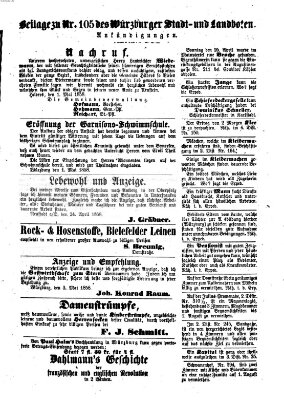 Würzburger Stadt- und Landbote Montag 3. Mai 1858